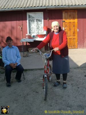 Olga Gets Mobile
Olga is unable to walk very far so she asked for a bike so that she could continue to go to church.
Keywords: Apr14;Bicycles