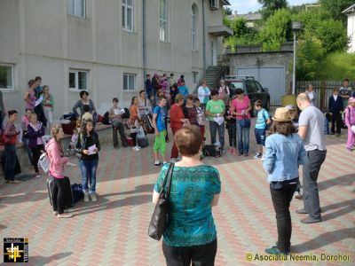 Children's Summer Camp at Voronet
Roll call (and issue of travel sickness tablets!)
Keywords: jun14;Camp2014