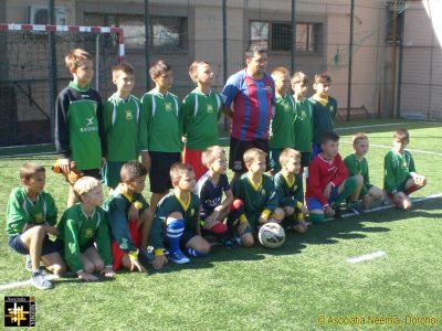 A licenced trainer and his students
A local company sponsors access to a synthetic pitch.
Keywords: Aug16;SportKit;pub1609s