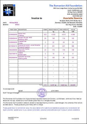 Invoice18
Goods for donation, December 2022
Keywords: load22-06;dec22