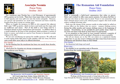 RoAF-AN News, October 2025
You can read the Prayer Notes here
Keywords: sep25;pub2510o