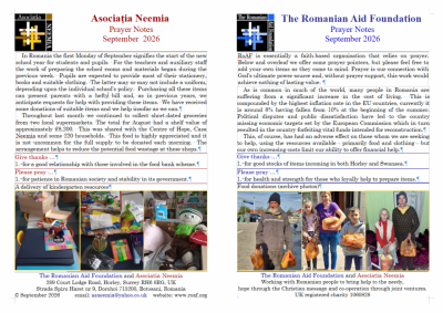RoAF & AN News,  September 2026
You may read the Prayer Notes here.


Keywords: sep26;pub2609s